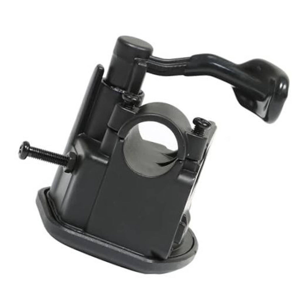 Black thumb throttle replacement handle with mounting base and screw