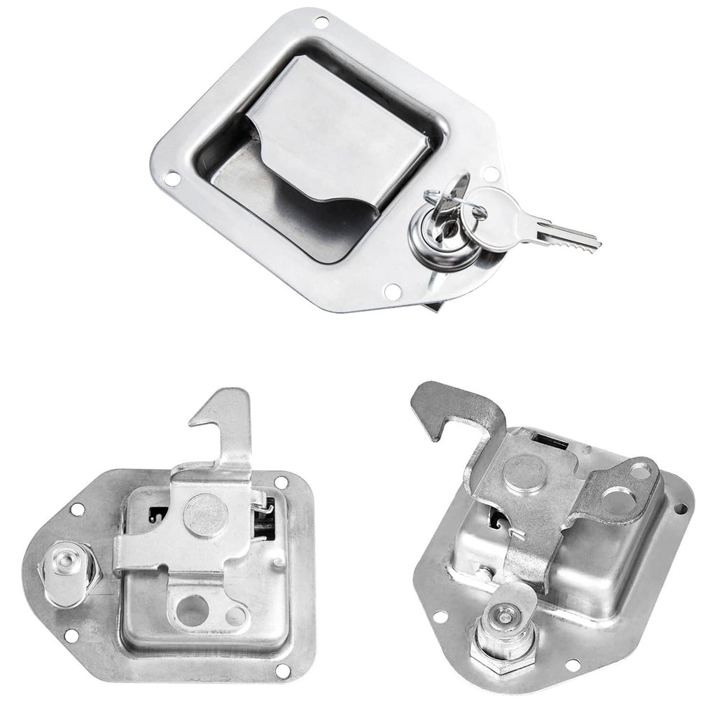 Truck toolbox lock cylinder replacement with mounting bracket and CH-50 keys