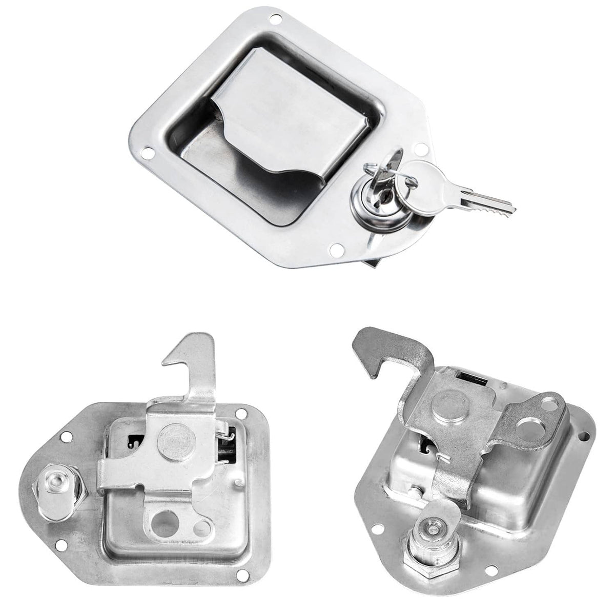 Truck toolbox lock cylinder replacement with mounting bracket and CH-50 keys