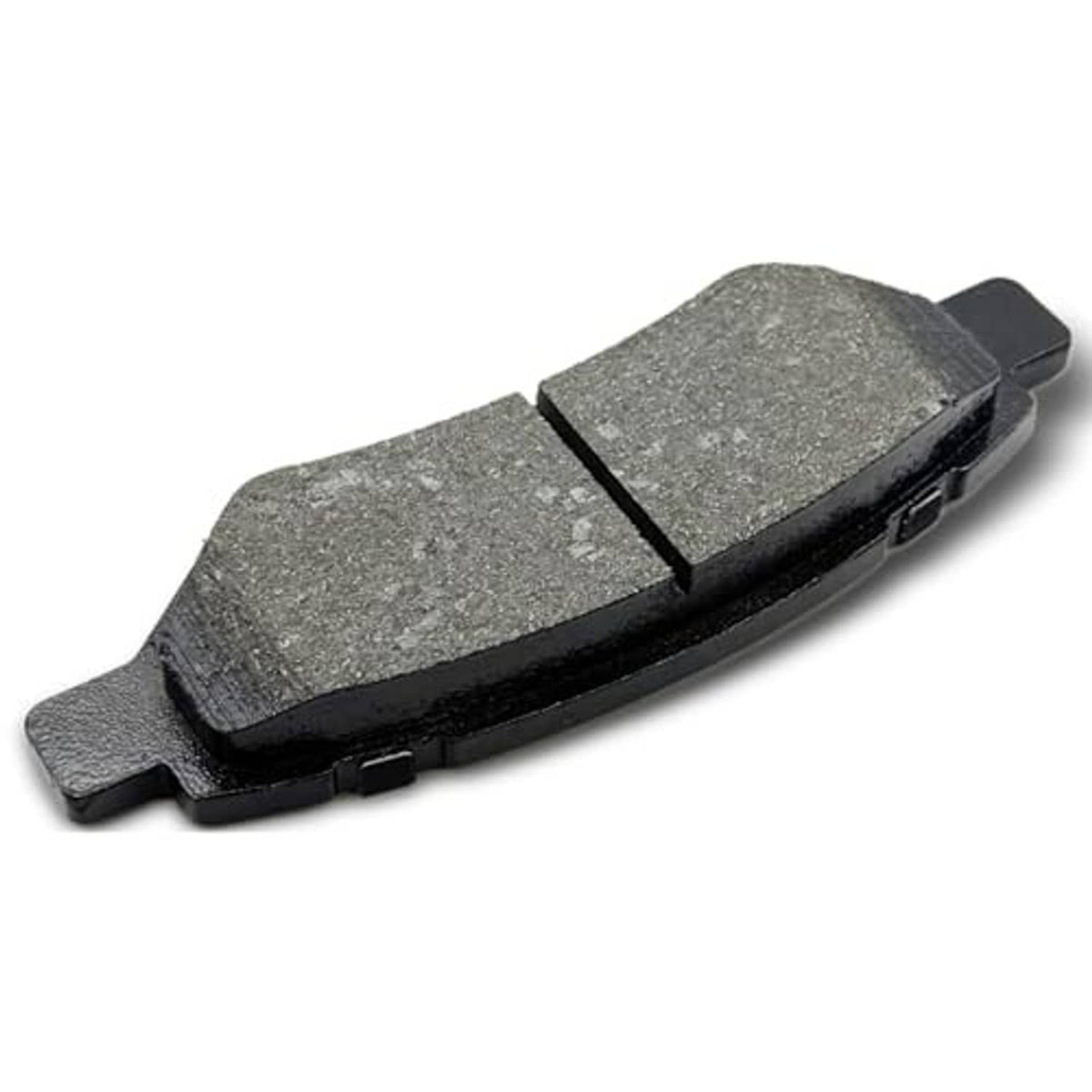 Ceramic brake pad, gray friction surface with black center divider line