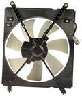 Passenger-side engine cooling fan assembly with black shroud and multi-blade fan