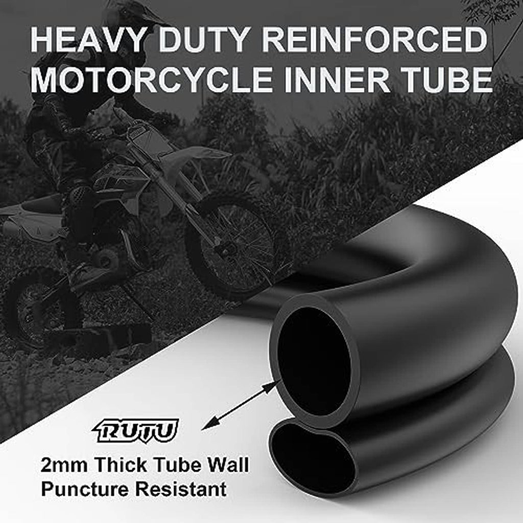 Reinforced heavy-duty motorcycle inner tube wall cross-sections for puncture resistance