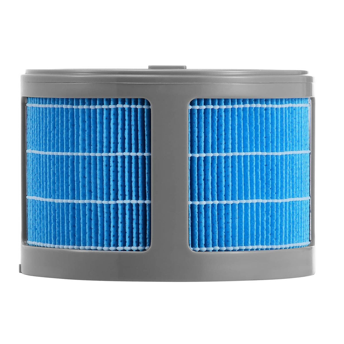 2-pack evaporative humidifier replacement filters with blue mesh pads, gray housing