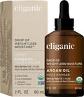 Cliganic argan oil bottle with dropper and cardboard box, 2 fl oz 60 mL