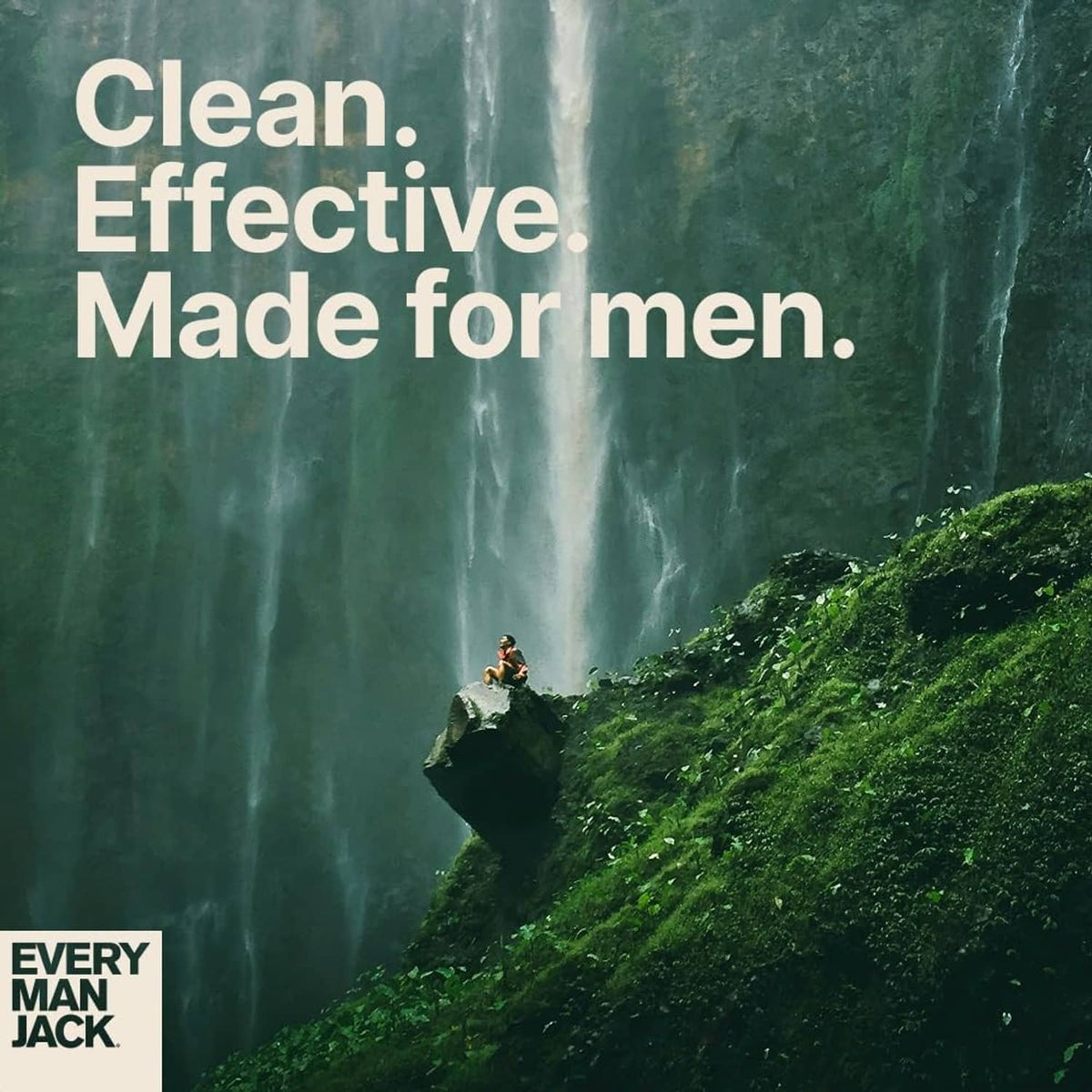 Beard oil clean and effective marketing panel with Every Man Jack logo