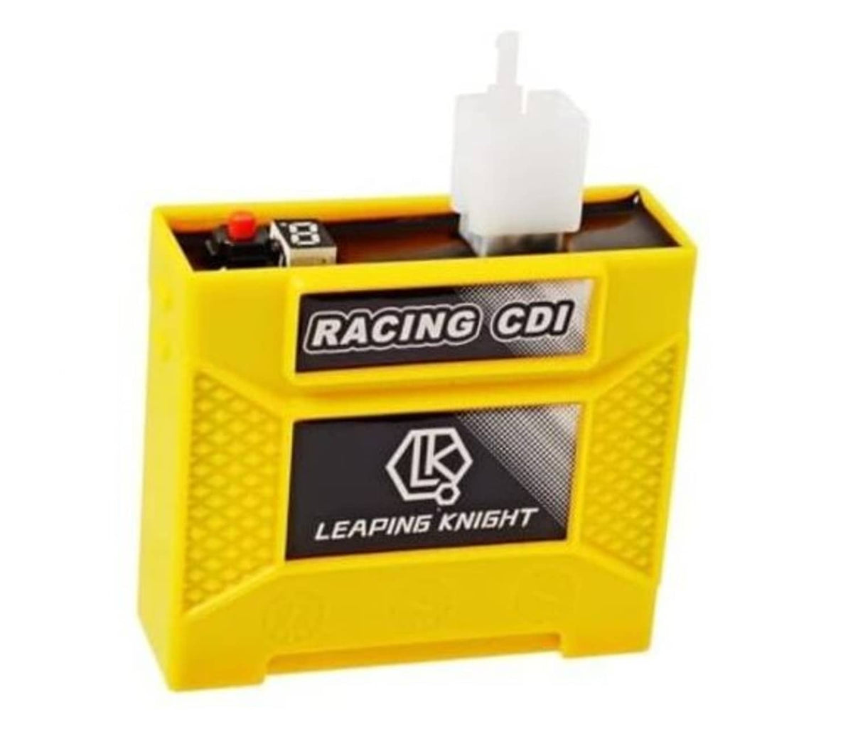 Yellow Racing CDI 4-pin digital ignition control box with white connector