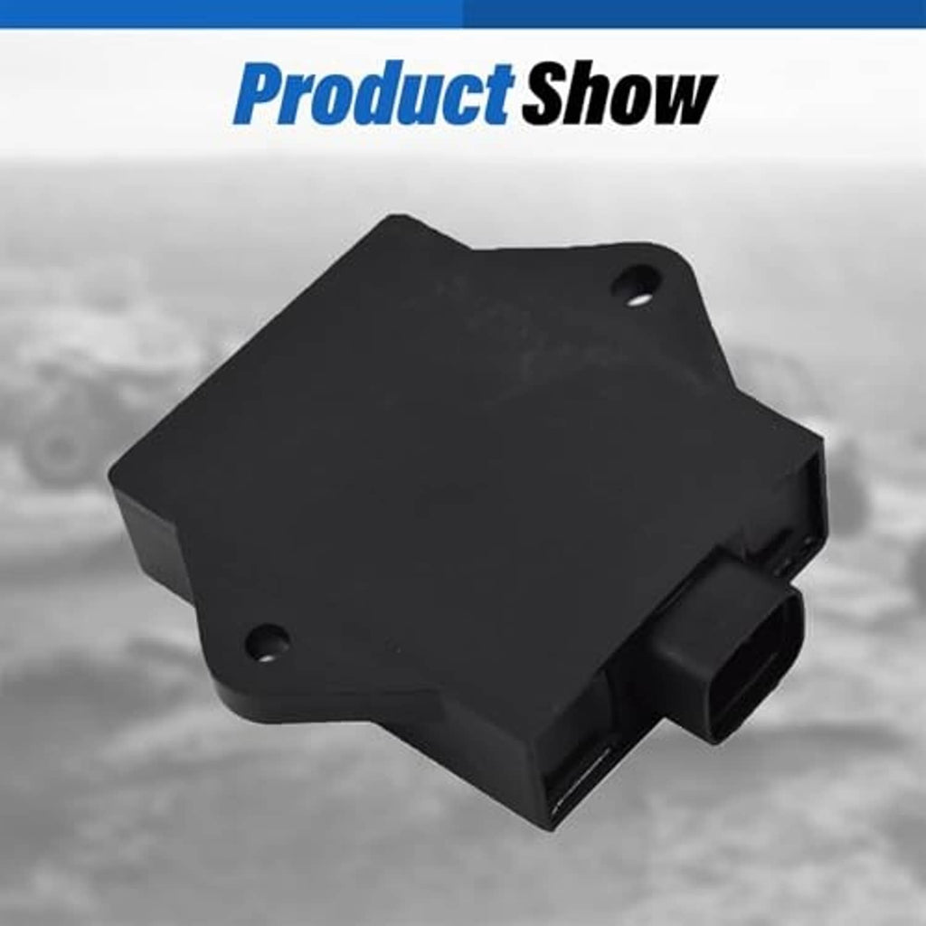 Black CDI ignition control module with side plug opening and mounting holes