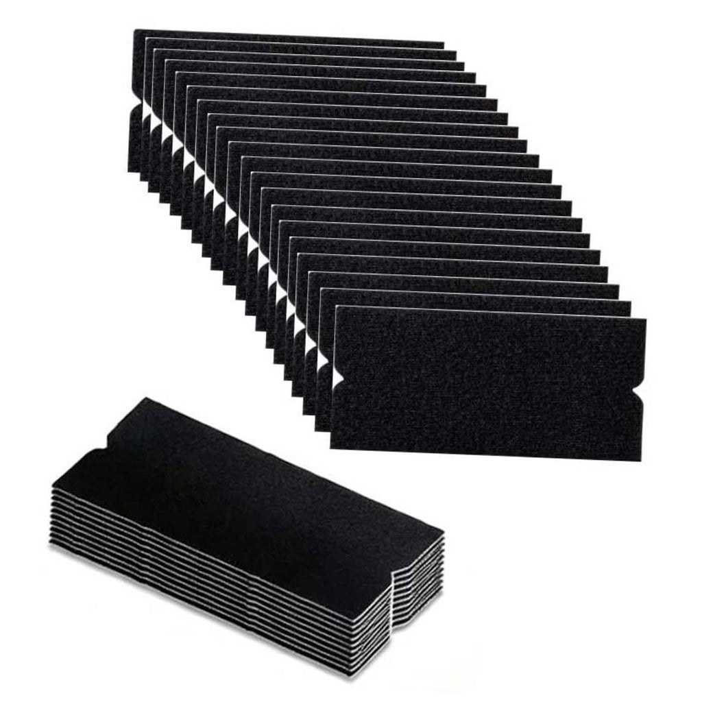 Pre-cut black felt squeegee edge replacement strips, stacked set