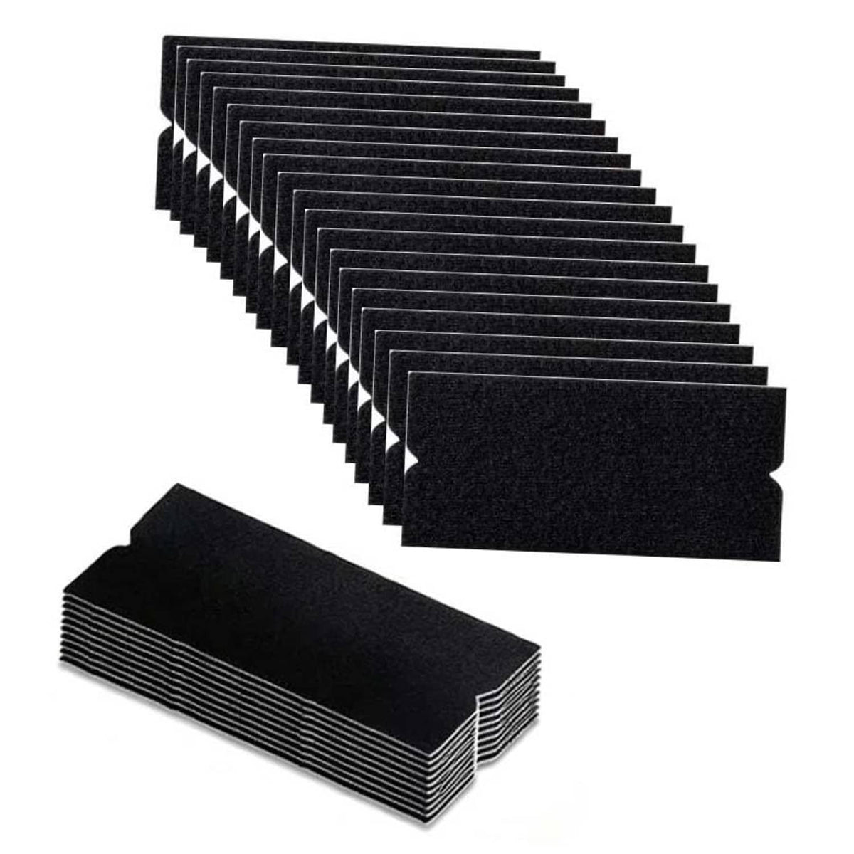 Pre-cut black felt squeegee edge replacement strips, stacked set