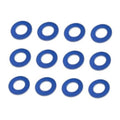 Blue oil drain plug gasket washers, 12mm inner diameter, set of 12