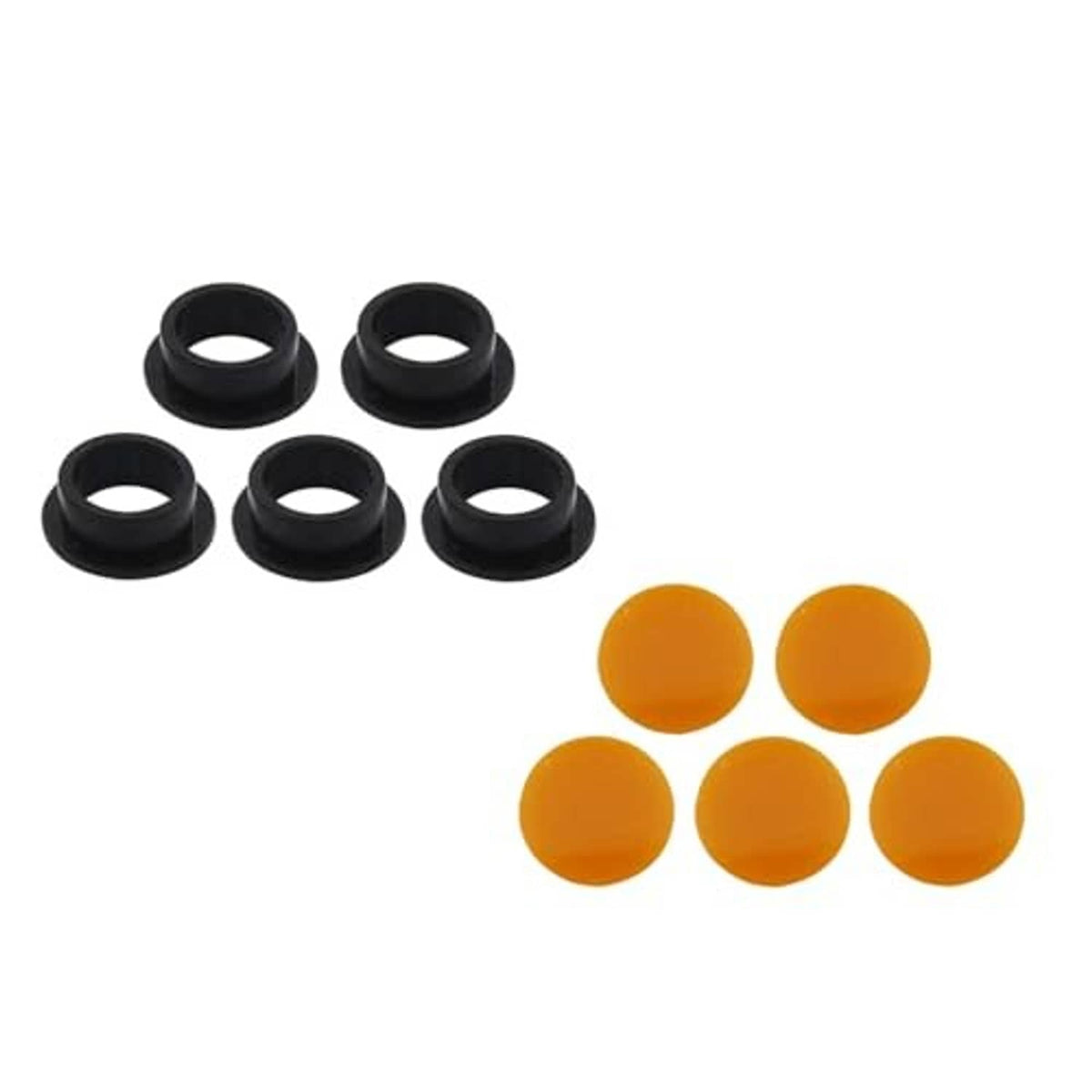 Transmission pressure switch rebuild kit with black rubber ring seals and orange discs