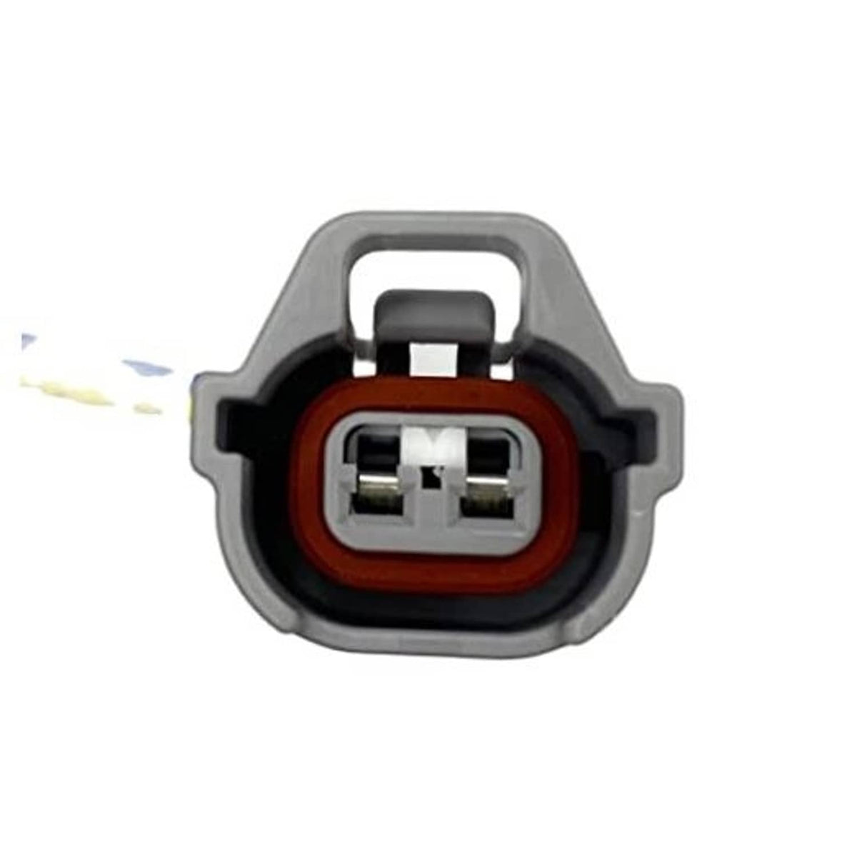 Crankshaft position sensor connector, 2-pin plug with gray housing and red seal