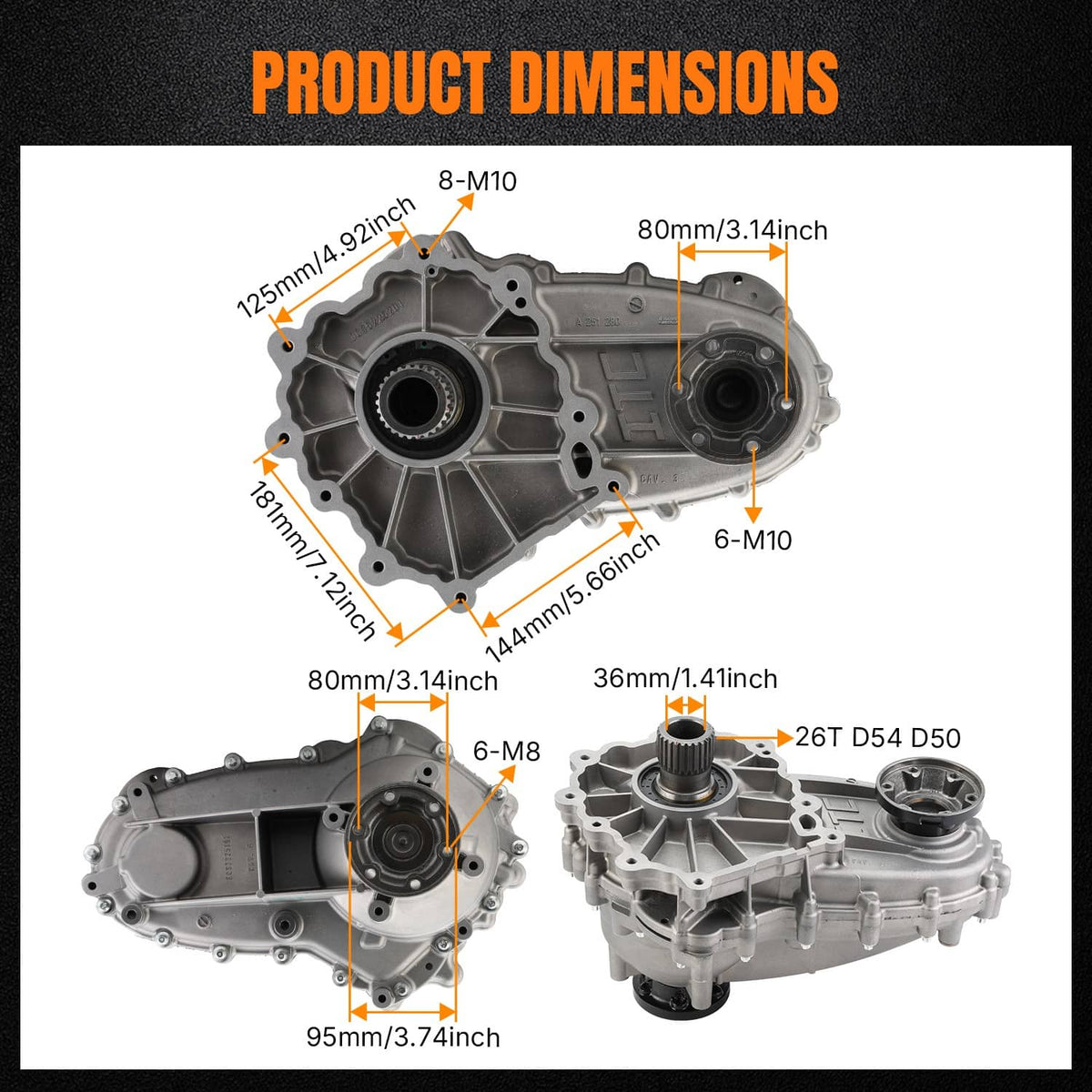 RivetOak Transfer Case Assembly Fit For Jeep Grand Cherokee 3.6L V6 4X4 2011 2012 2013