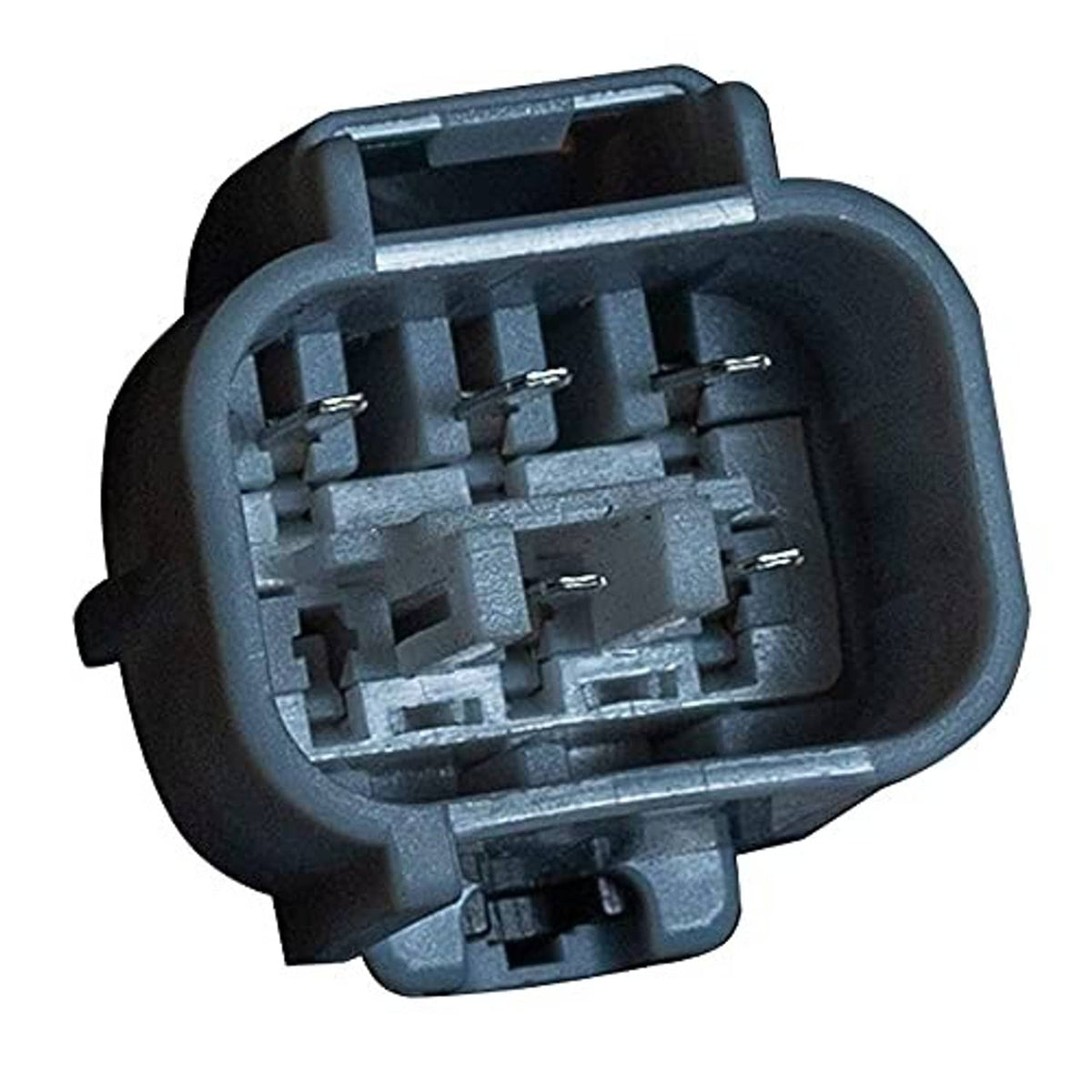 Tail light connector plug with gray plastic housing and multiple wire terminals