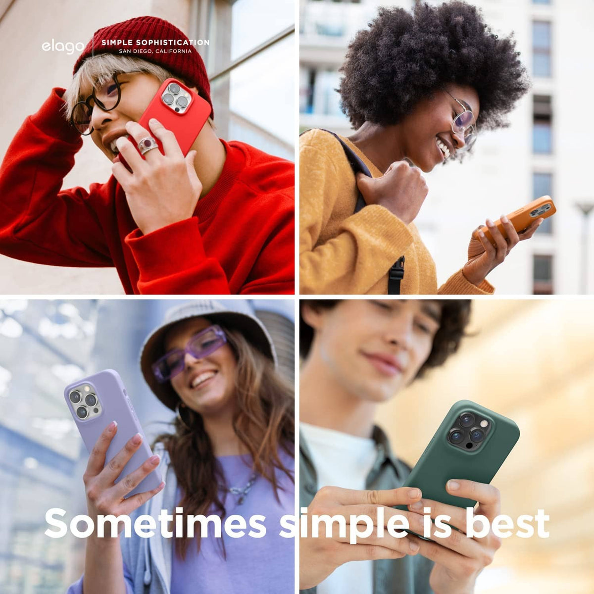 Red silicone phone case with camera cutouts