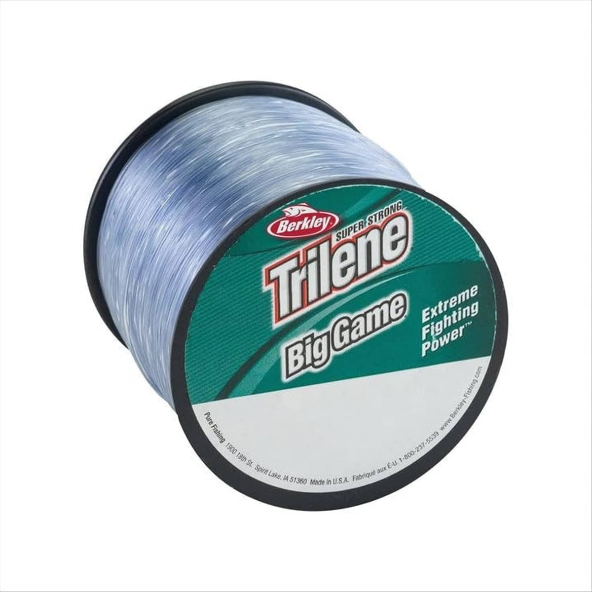Berkley Trilene Big Game fishing line spool, light blue monofilament line