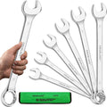 6-piece combination wrench set with chrome wrenches, 23/24/26 mm sizes