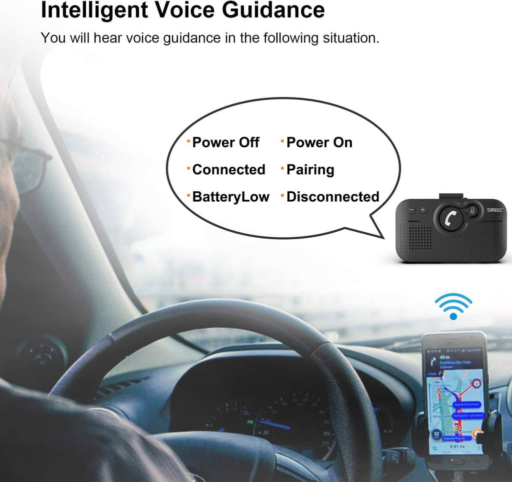 Black Bluetooth car speaker with perforated grille and centered call icon