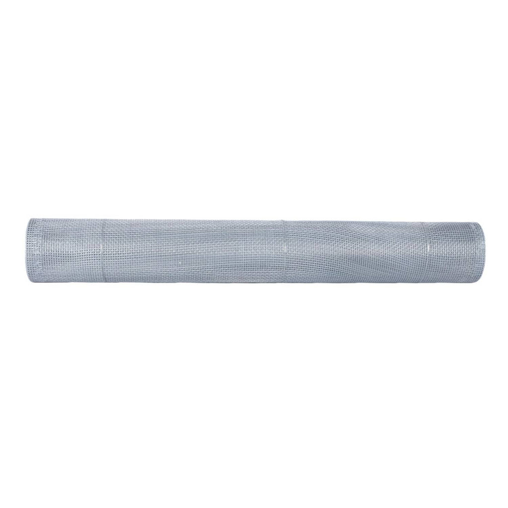 Galvanized wire hardware cloth roll, silver mesh with square openings