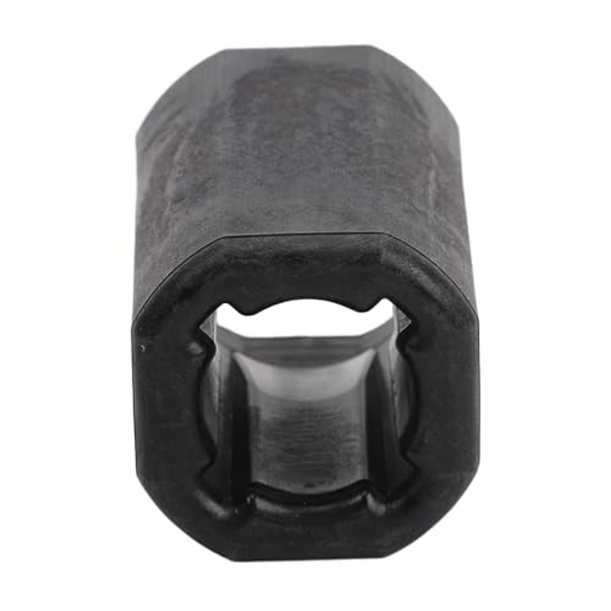Black rubber propeller hub drive sleeve end cap with multi-lug internal socket