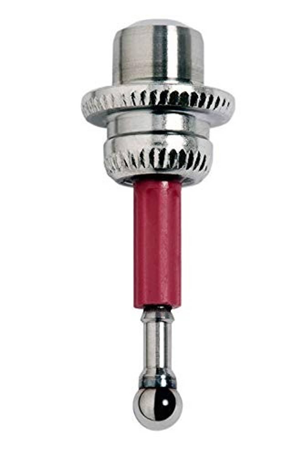 Haimer short probe with red shaft, threaded metal head and ball end