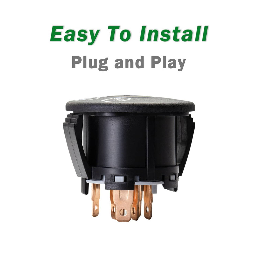 Ignition switch underside with multi-pin electrical terminals