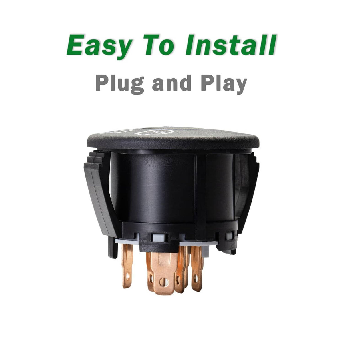 Ignition switch underside with multi-pin electrical terminals