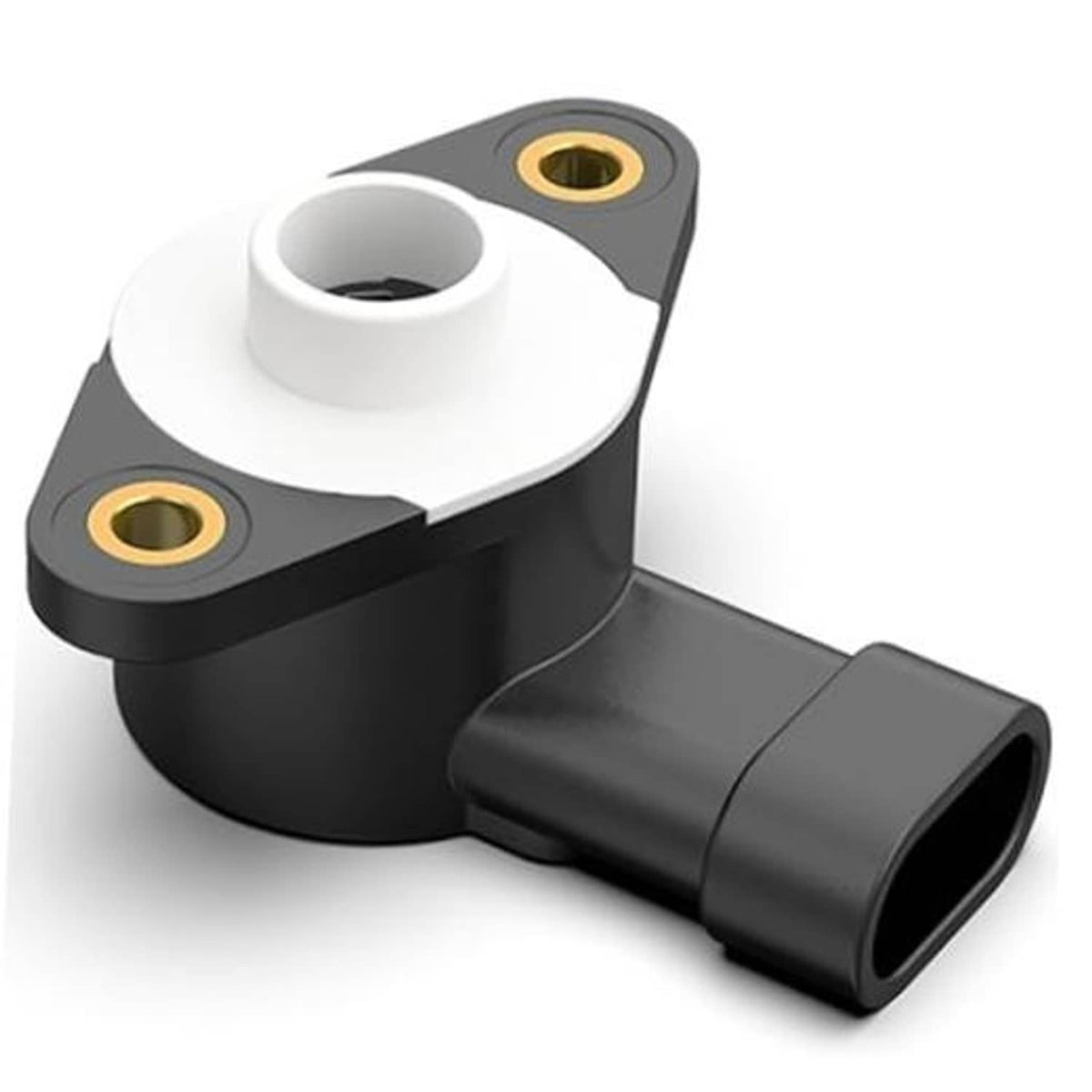 Golf cart throttle position sensor accelerator with black housing and white center ring