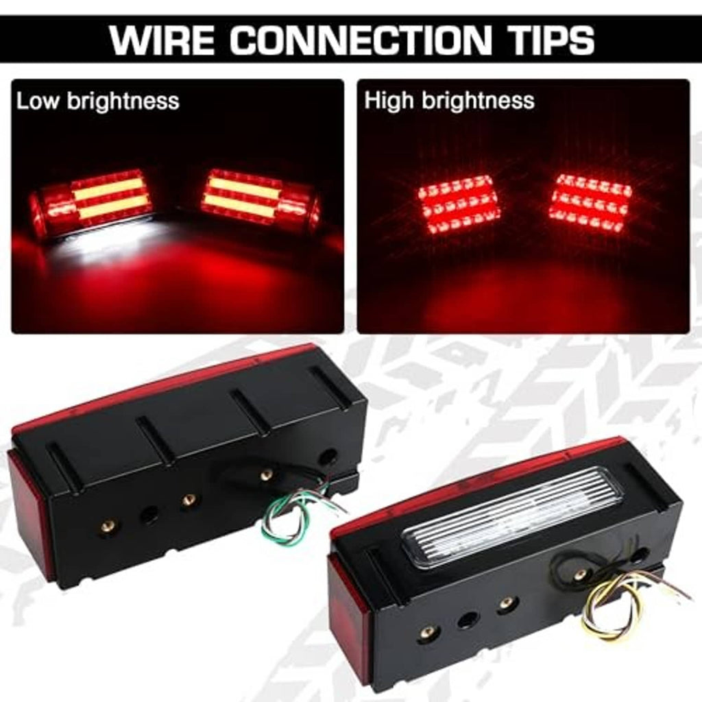 LED trailer light housings with wire connection terminals and multicolor wire leads
