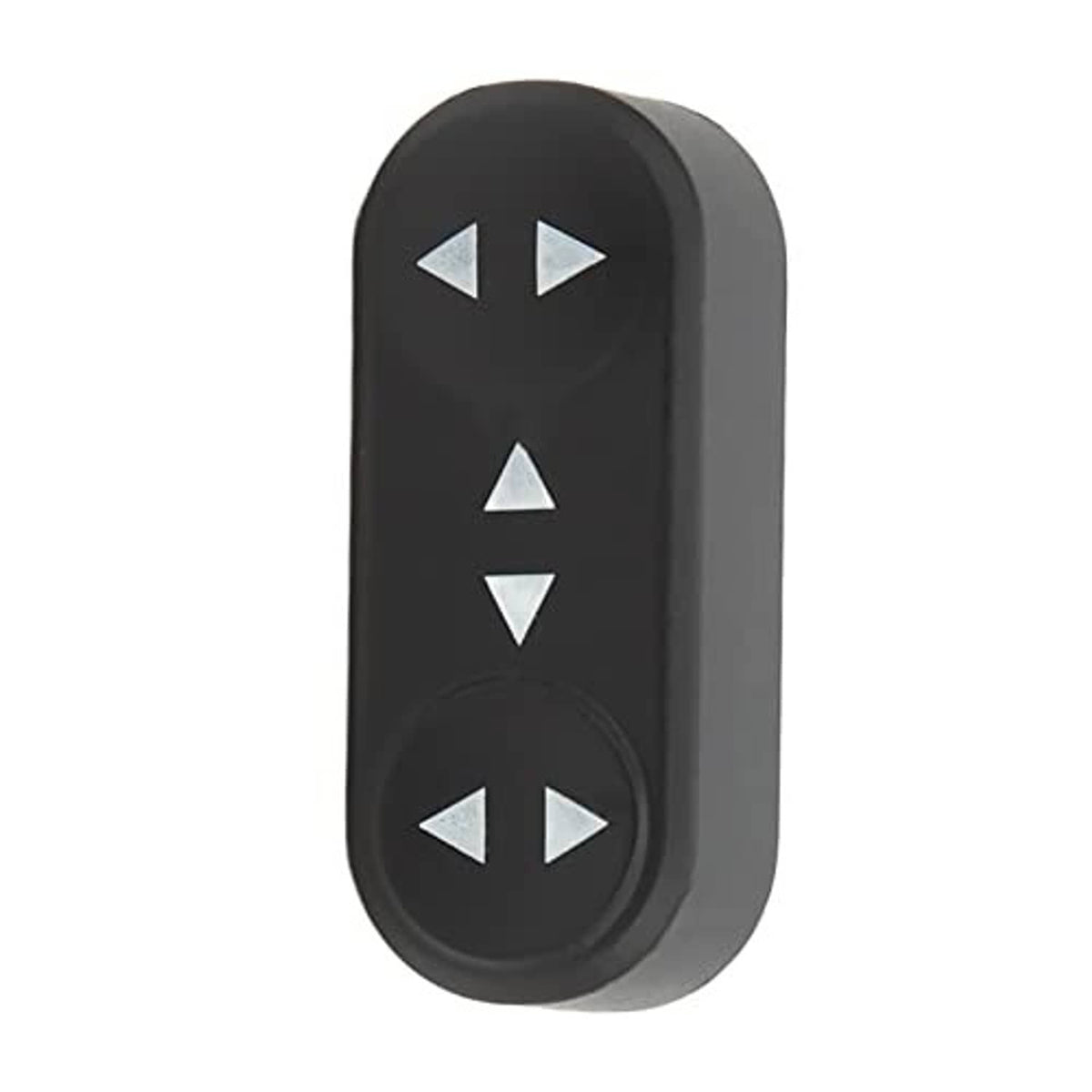 Black ABS front seat adjustment button cover with directional arrow icons