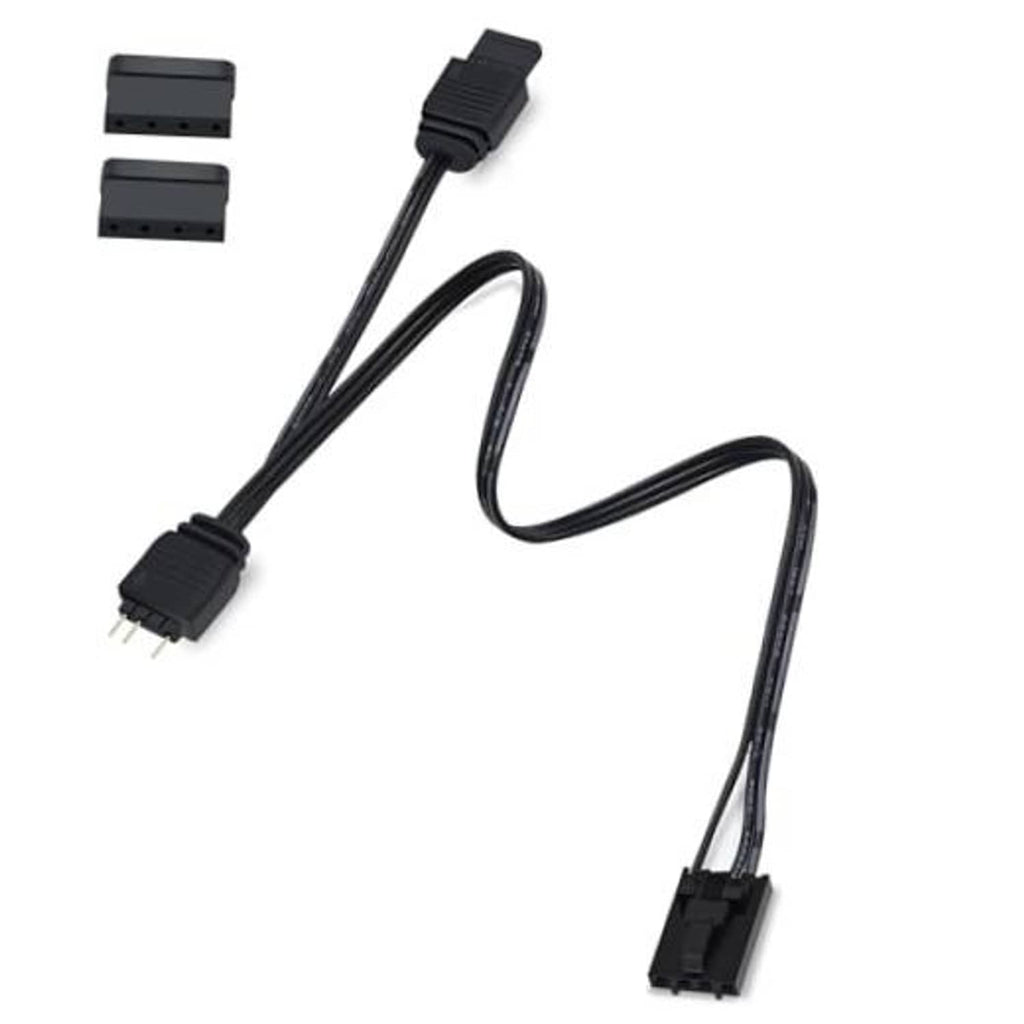 4-pin ARGB adapter cable with standard 3-pin connector, black leads