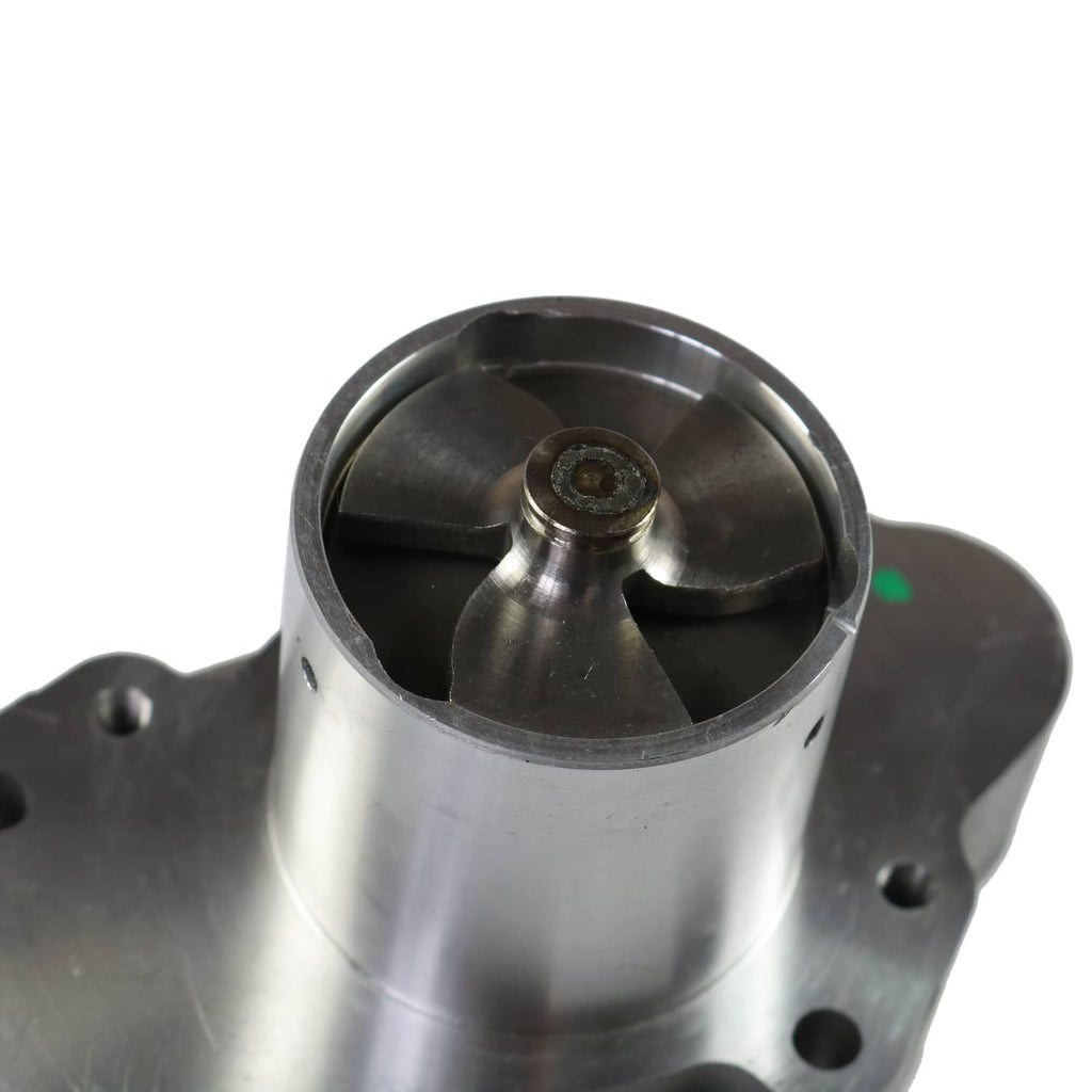 EGR valve top view showing silver fan-like actuator inside cylindrical housing