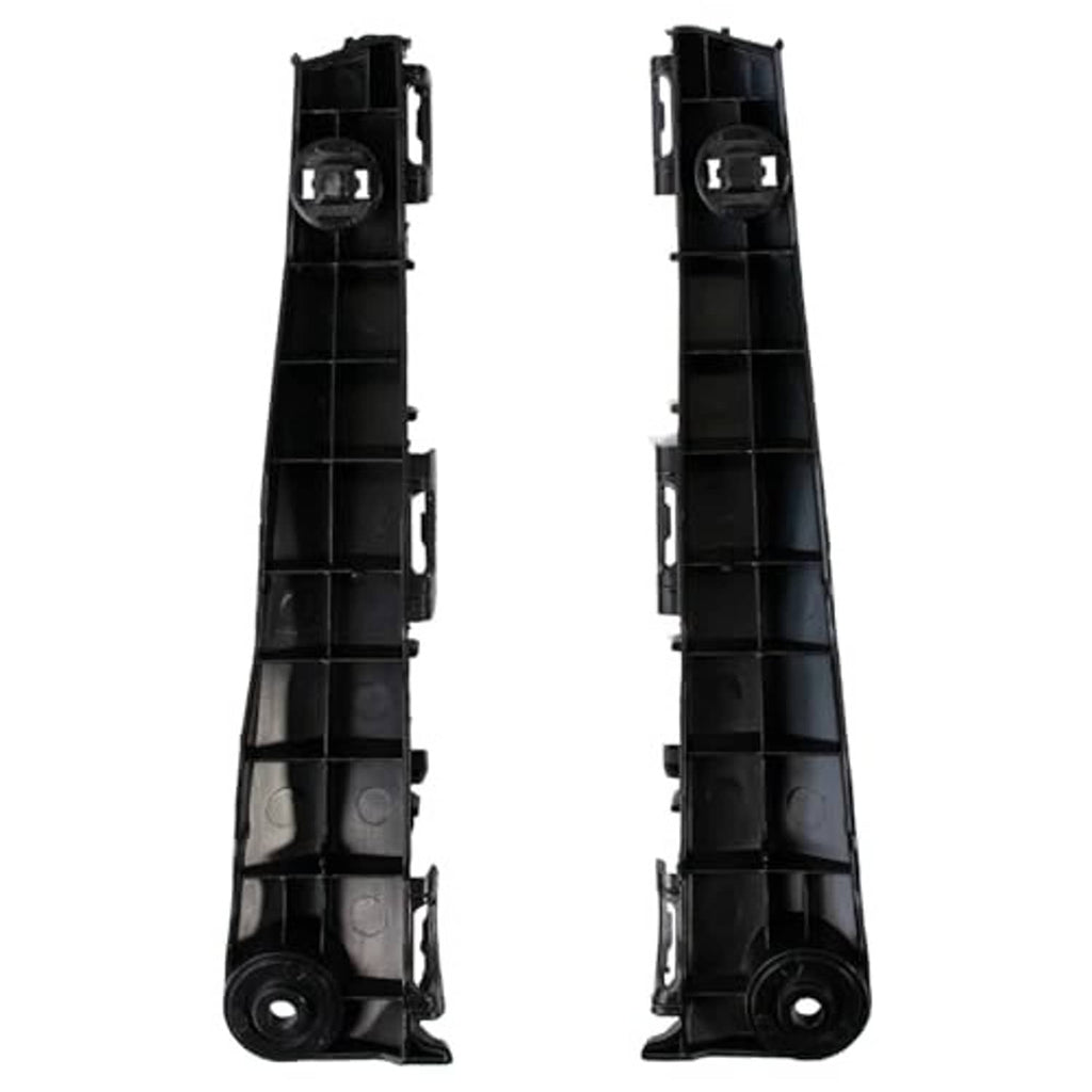Front bumper bracket underside, black molded plastic with mounting lugs and circular holes