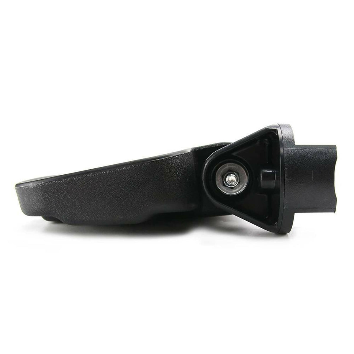 UTV side mirror clamp arm with black base and round pivot screw