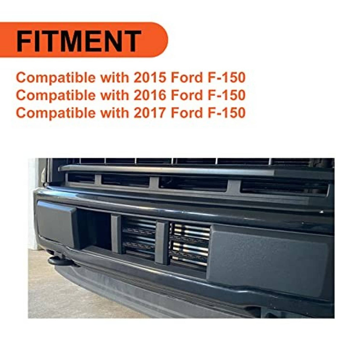 Lower grille insert detail with black surround and multiple horizontal bars