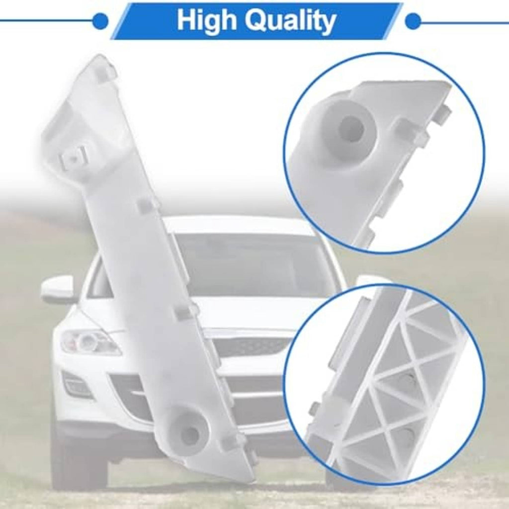 Front bumper retainer bracket, white plastic with mounting clips and grid insert.