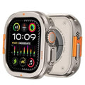 Natural titanium 2-in-1 metal watch case for Apple Watch Ultra 49mm, open design