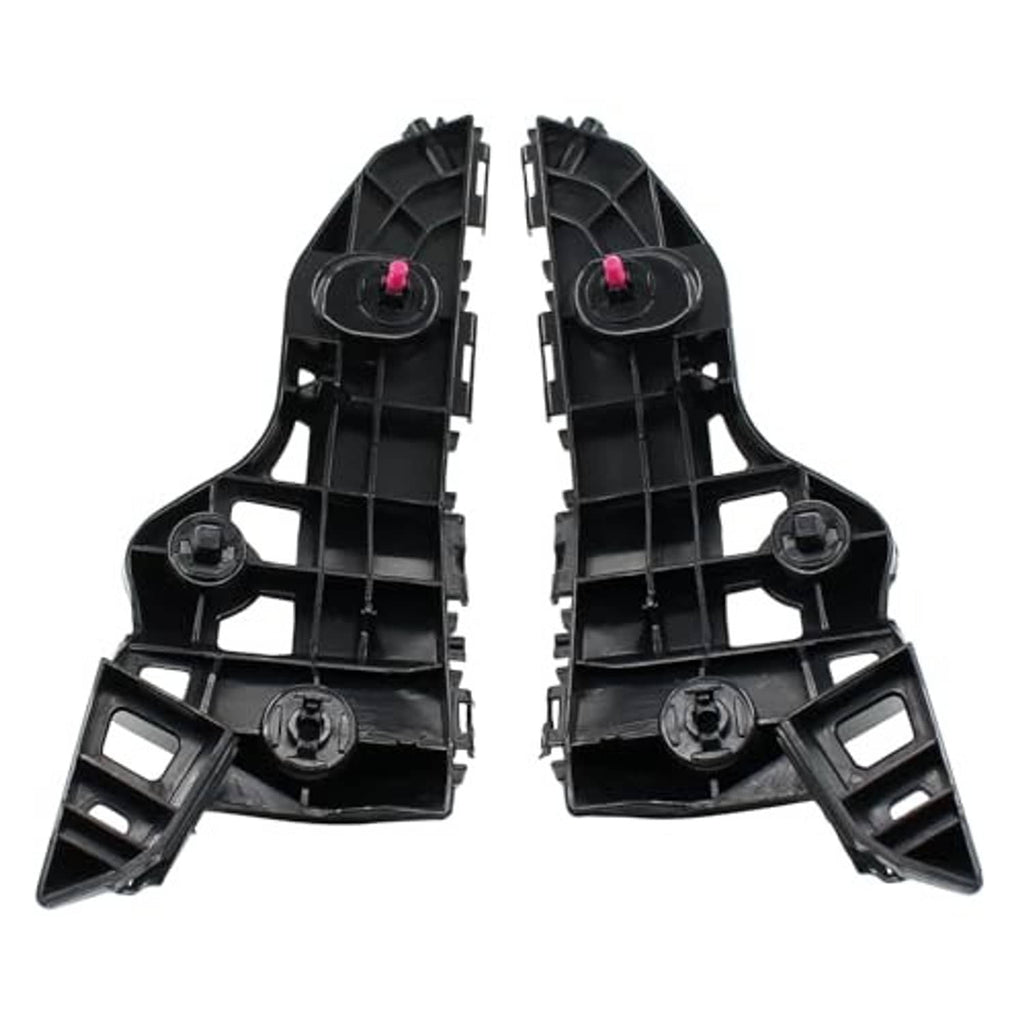 Front bumper bracket mount, black plastic left/right pair with circular mounting points