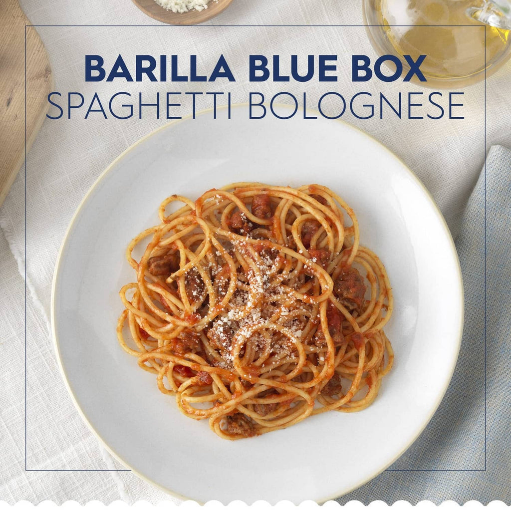 Plate of spaghetti bolognese