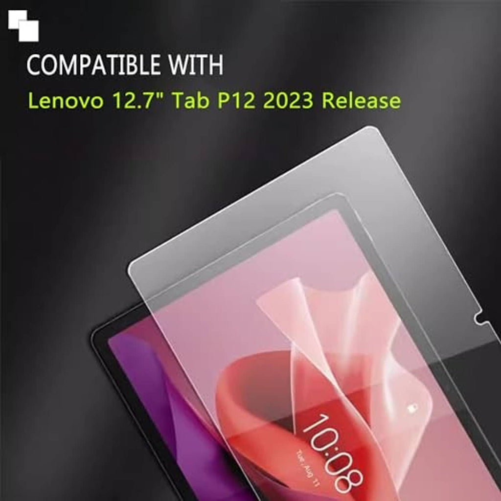 Screen protector bundle for a 12.7-inch Lenovo tablet, clear tempered glass.