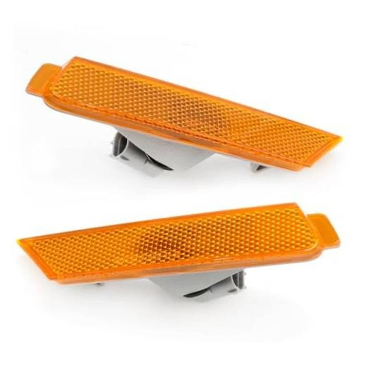 Amber side marker light assembly, two pieces with gray mounting tabs