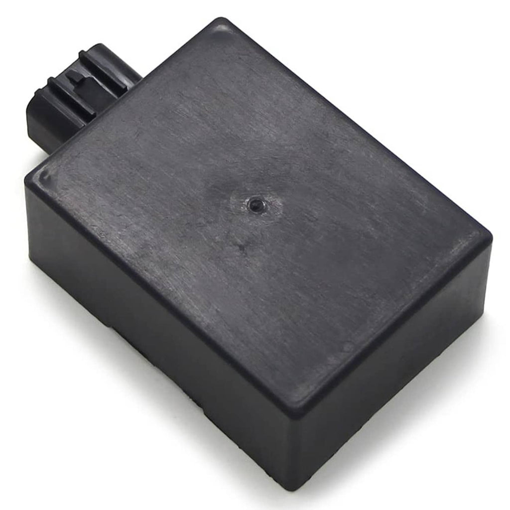 Black CDI ignition control module side view, showing mounting hole