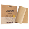 Katbite unbleached parchment paper sheets, 8x8 inch, 200-count box with stacked sheets