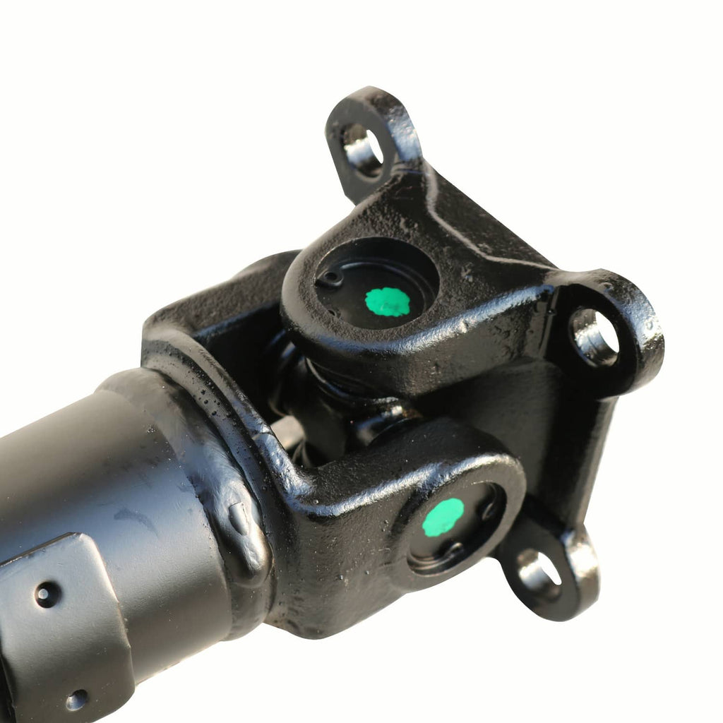 Front drive shaft joint bracket with bolt holes and black rubber mount