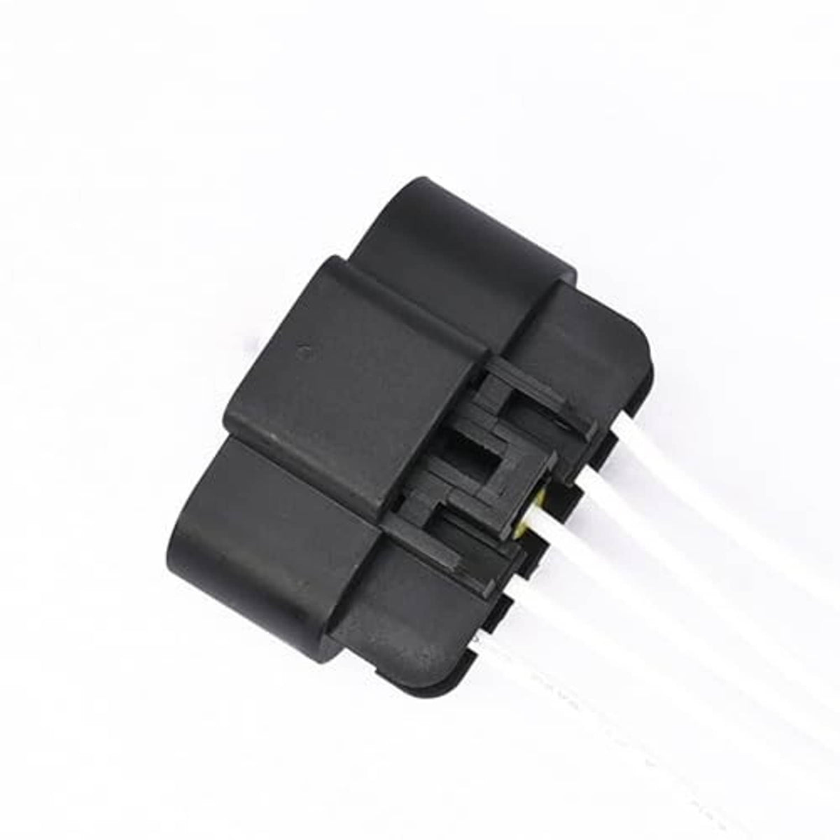Black 5-pin car connector plug with exposed internal terminals