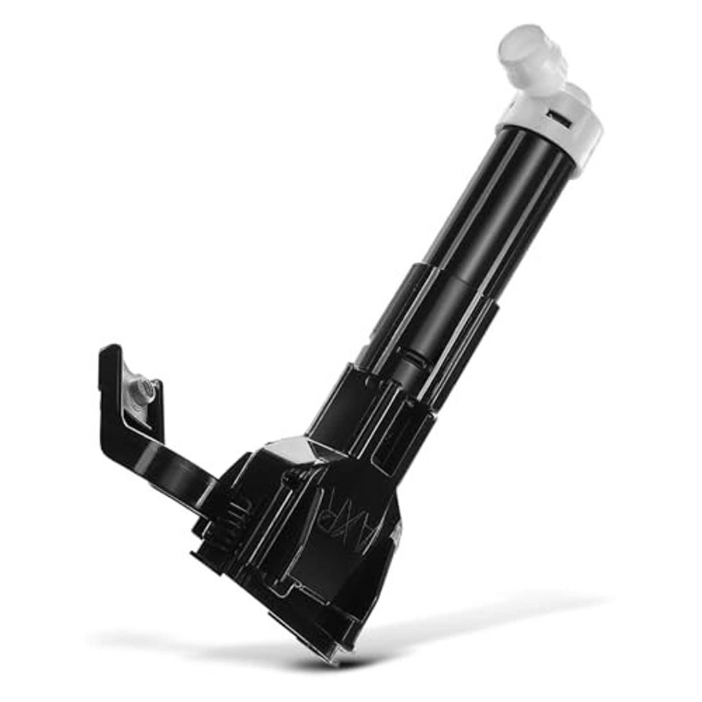 Headlight washer nozzle jet sprayer assembly in black plastic with white spray tip