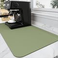 Green absorbent coffee mat with rubber-backed anti-slip surface, 16 x 24 in