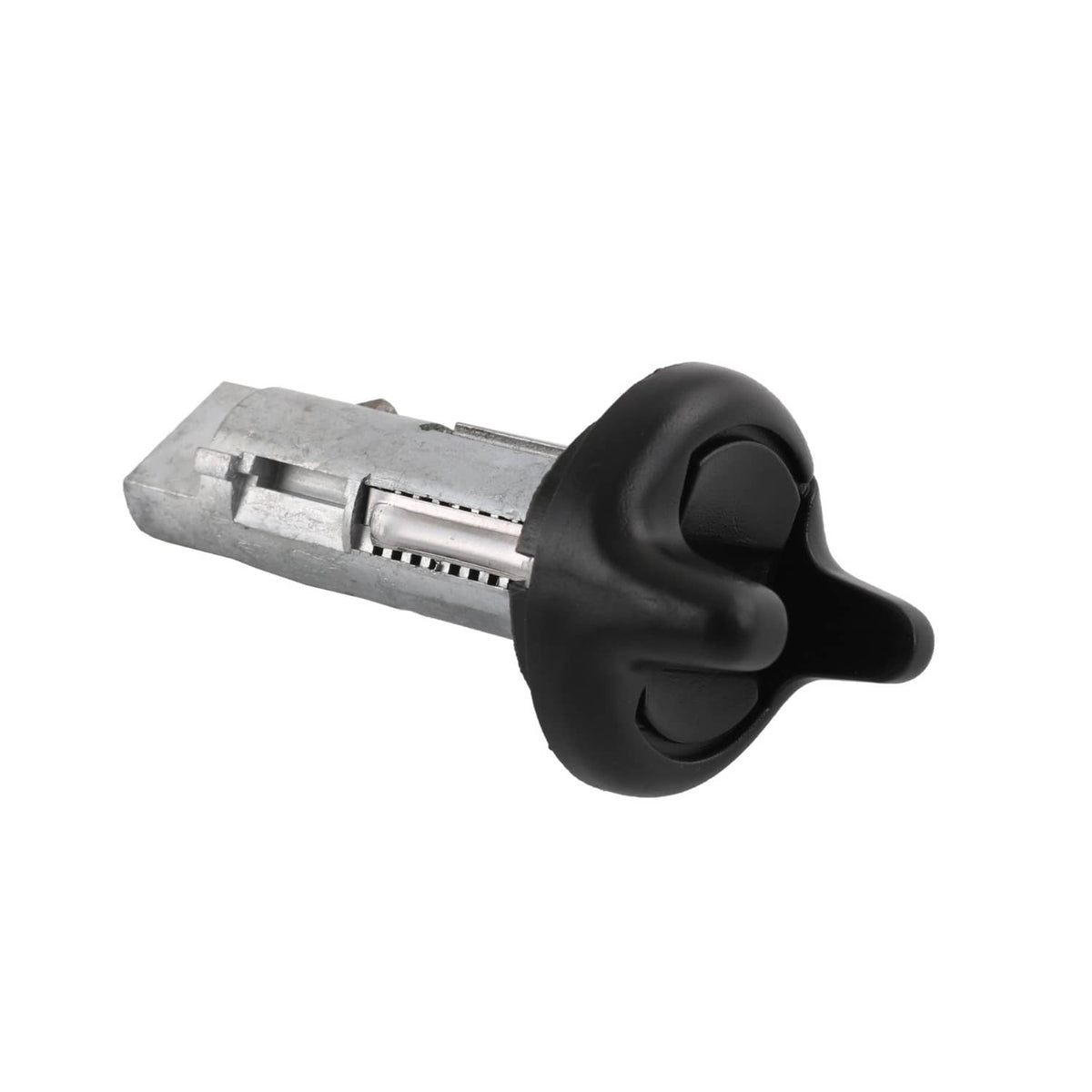 Ignition lock cylinder with black knob and silver housing, keyway visible