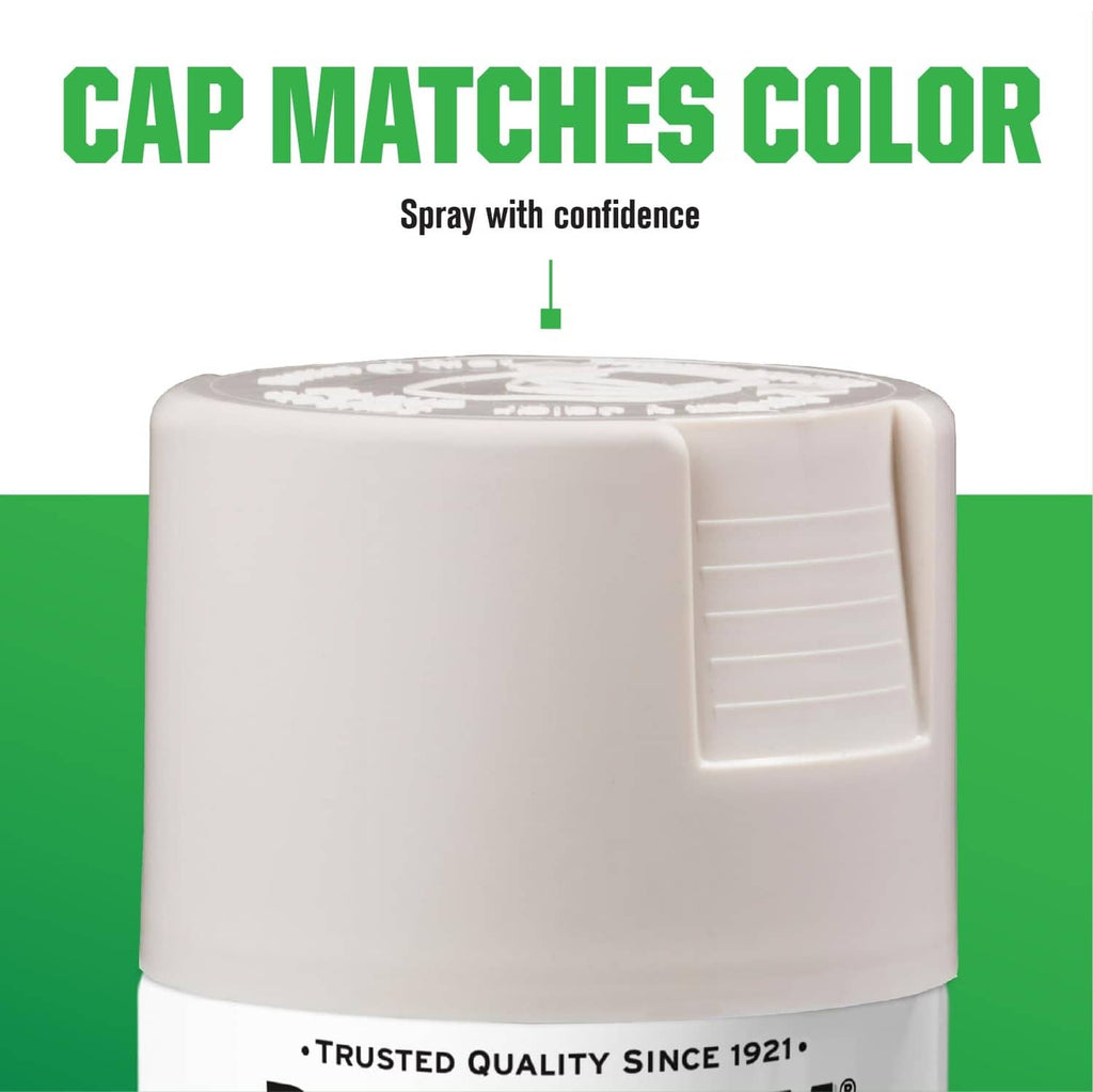 Rust-Oleum spray paint can cap in almond color, smooth satin finish