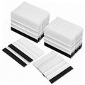 Vinyl decal squeegee set, white plastic blades with black felt edges, multiple pieces